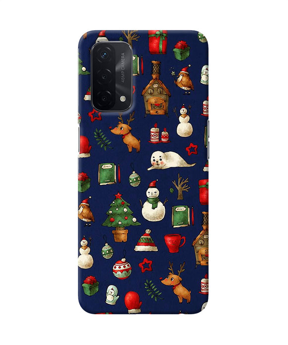 Canvas christmas print Oppo A74 5G Back Cover