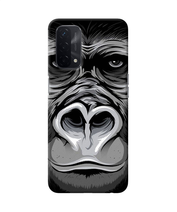 Black chimpanzee Oppo A74 5G Back Cover