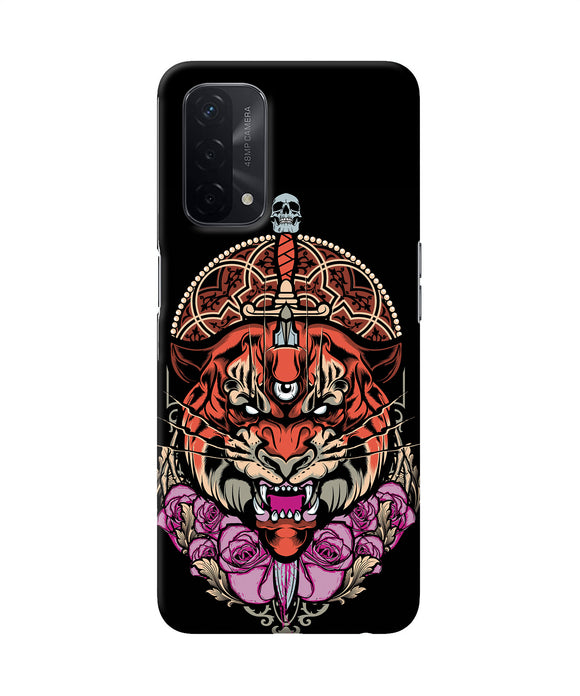 Abstract tiger Oppo A74 5G Back Cover