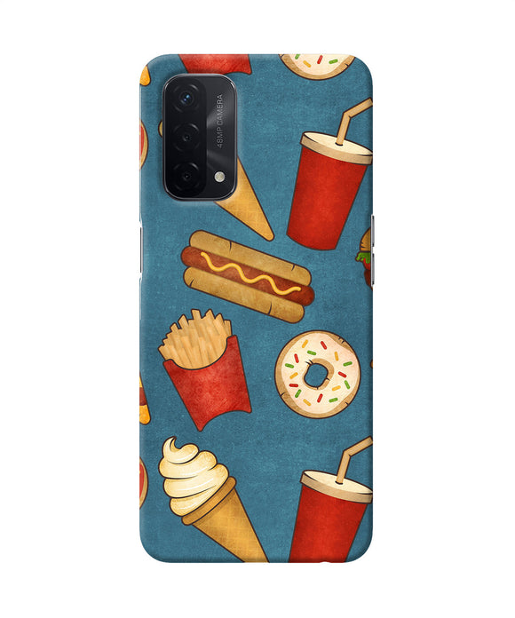 Abstract food print Oppo A74 5G Back Cover
