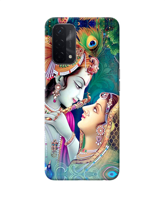 Lord radha krishna paint Oppo A74 5G Back Cover