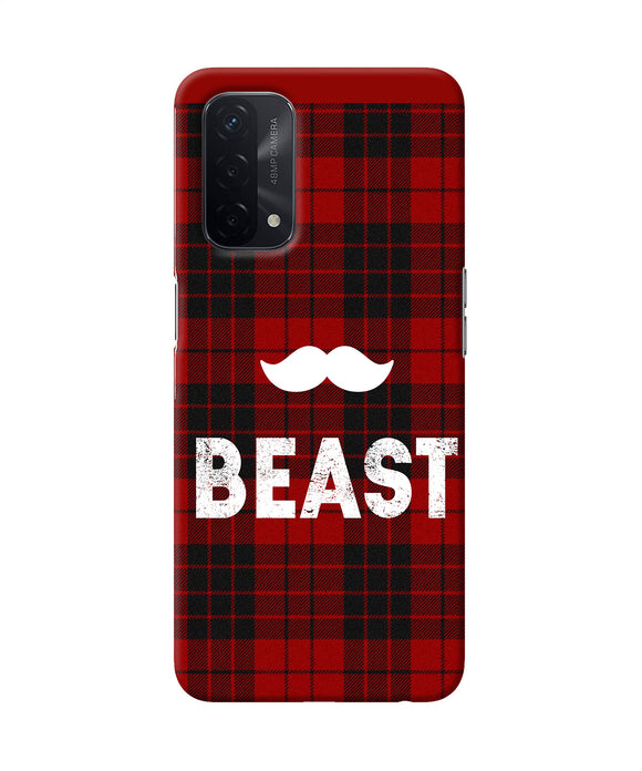 Beast red square Oppo A74 5G Back Cover