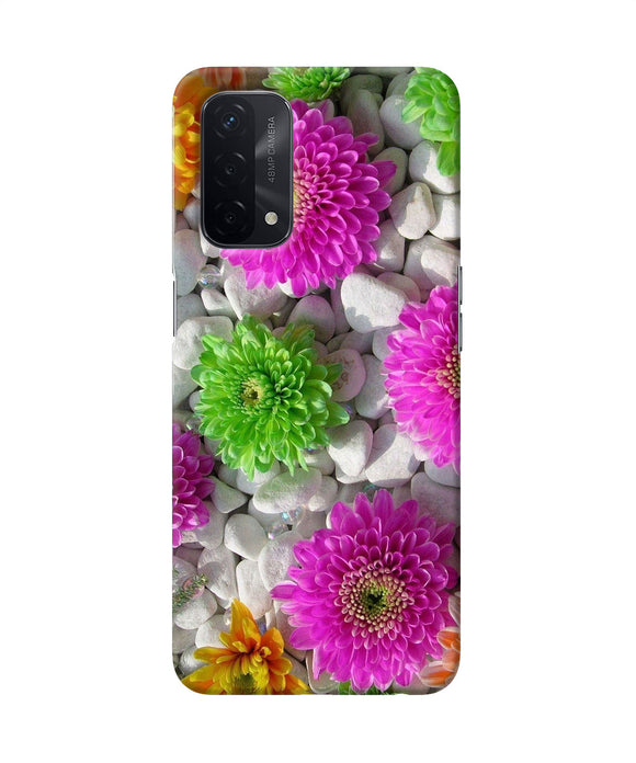 Natural flower stones Oppo A74 5G Back Cover