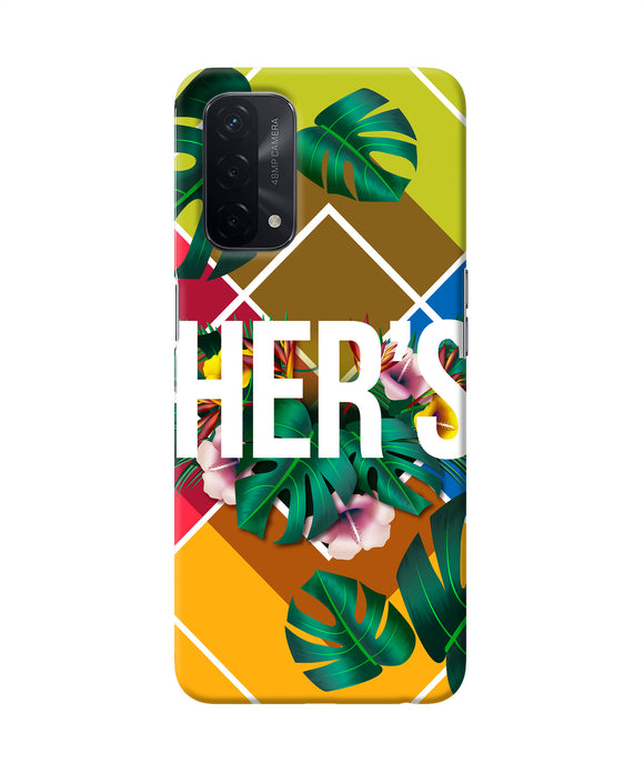 His her two Oppo A74 5G Back Cover