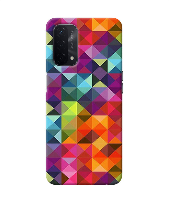 Abstract triangle pattern Oppo A74 5G Back Cover