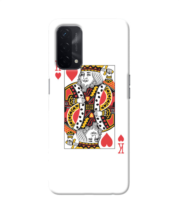 Heart king card Oppo A74 5G Back Cover