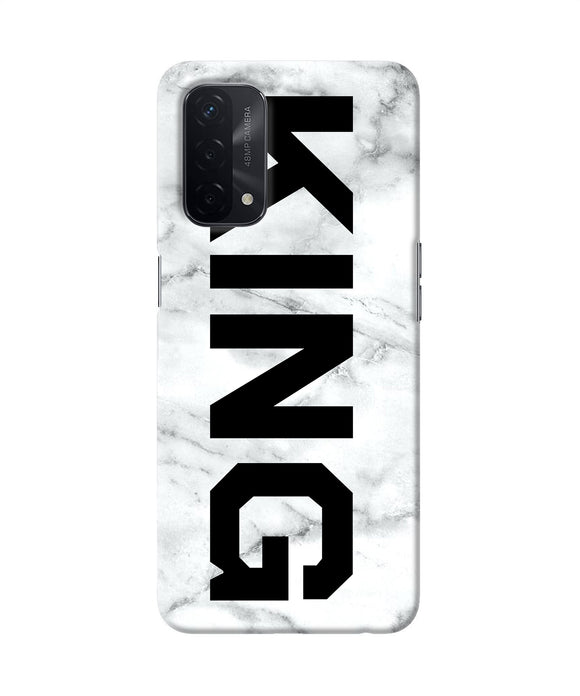 King marble text Oppo A74 5G Back Cover