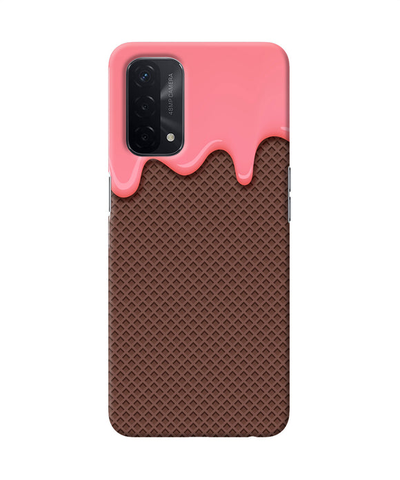 Waffle cream biscuit Oppo A74 5G Back Cover