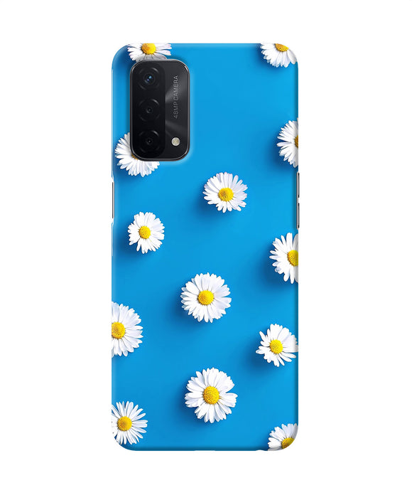 White flowers Oppo A74 5G Back Cover