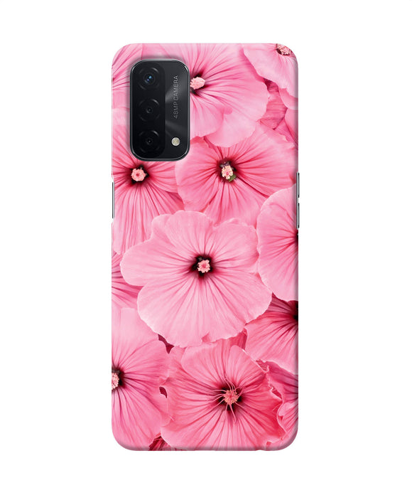 Pink flowers Oppo A74 5G Back Cover