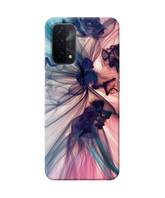 Abstract black smoke Oppo A74 5G Back Cover