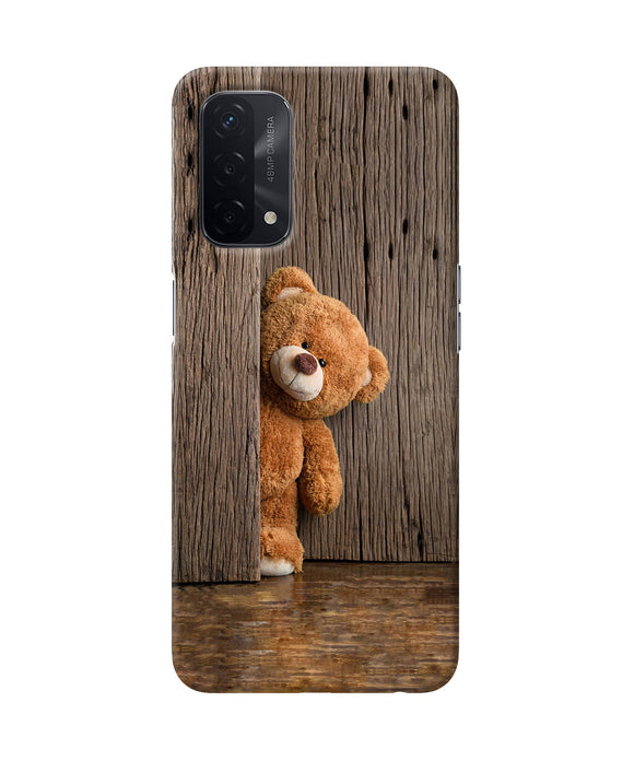 Teddy wooden Oppo A74 5G Back Cover