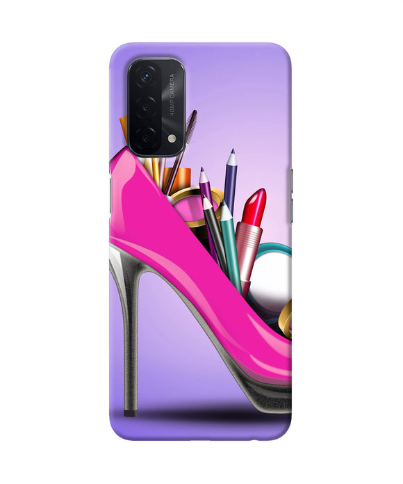 Makeup heel shoe Oppo A74 5G Back Cover