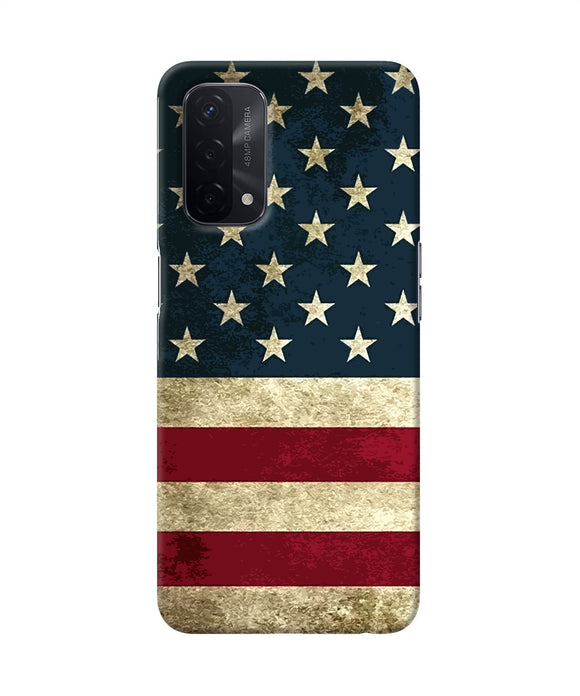 Vintage US flag Oppo A74 5G Back Cover