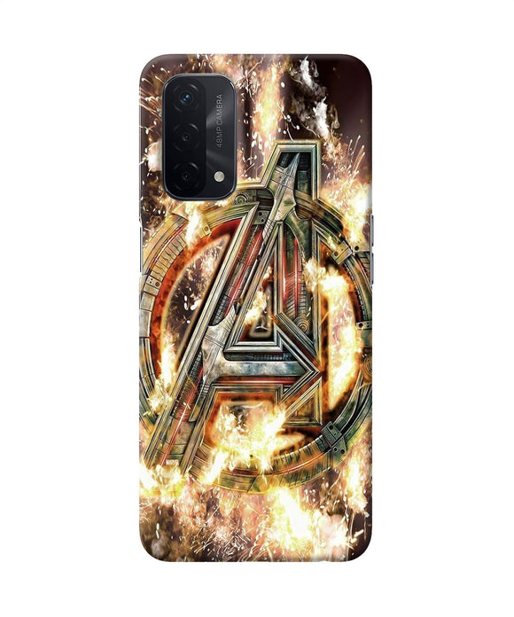 Avengers burning logo Oppo A74 5G Back Cover