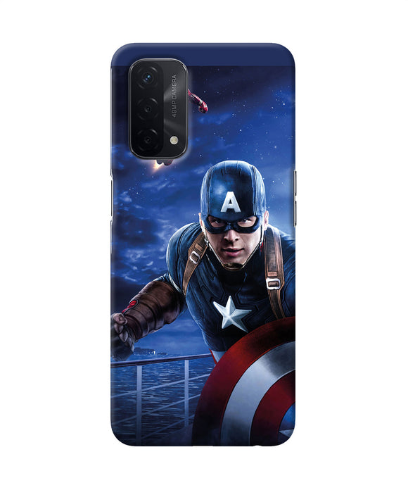 Captain with ironman Oppo A74 5G Back Cover
