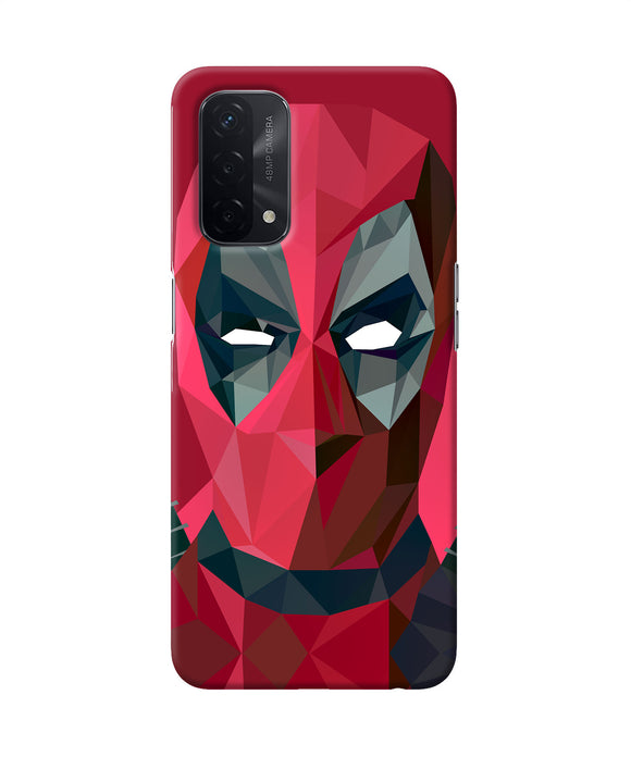 Abstract deadpool full mask Oppo A74 5G Back Cover