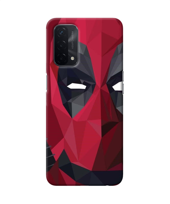 Abstract deadpool half mask Oppo A74 5G Back Cover