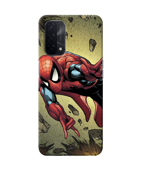 Spiderman on sky Oppo A74 5G Back Cover