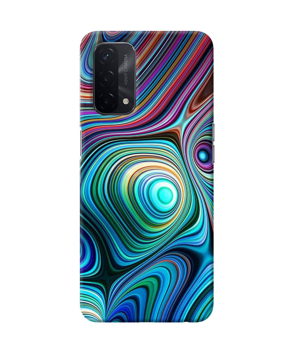 Abstract coloful waves Oppo A74 5G Back Cover