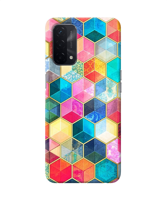 Abstract color box Oppo A74 5G Back Cover