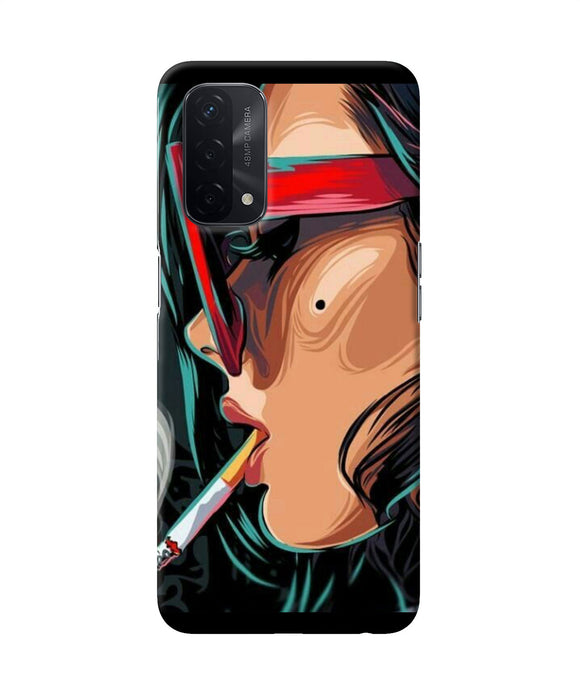 Smoking girl Oppo A74 5G Back Cover