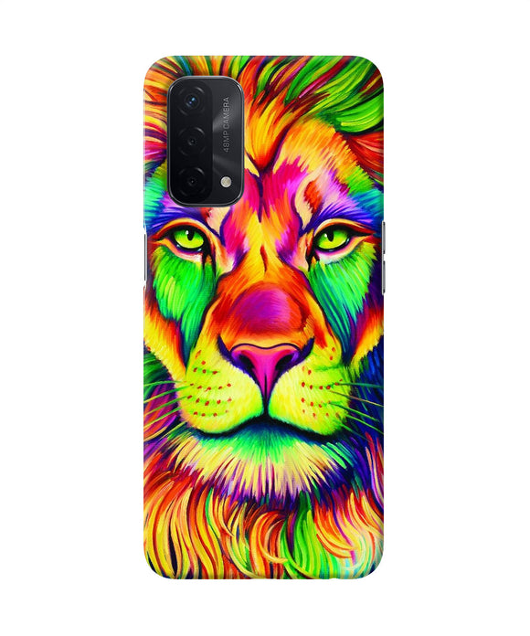 Lion color poster Oppo A74 5G Back Cover