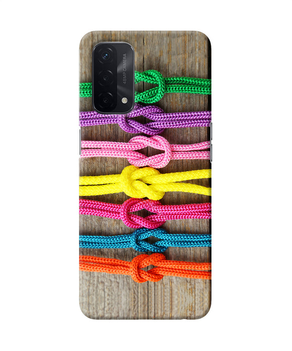 Colorful shoelace Oppo A74 5G Back Cover