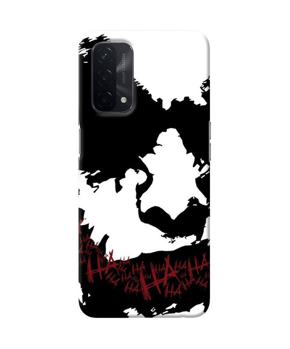 Black and white joker rugh sketch Oppo A74 5G Back Cover