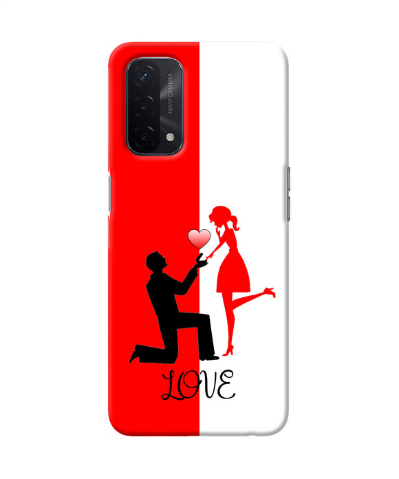 Love propose red and white Oppo A74 5G Back Cover