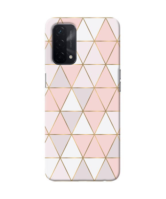 Abstract pink triangle pattern Oppo A74 5G Back Cover