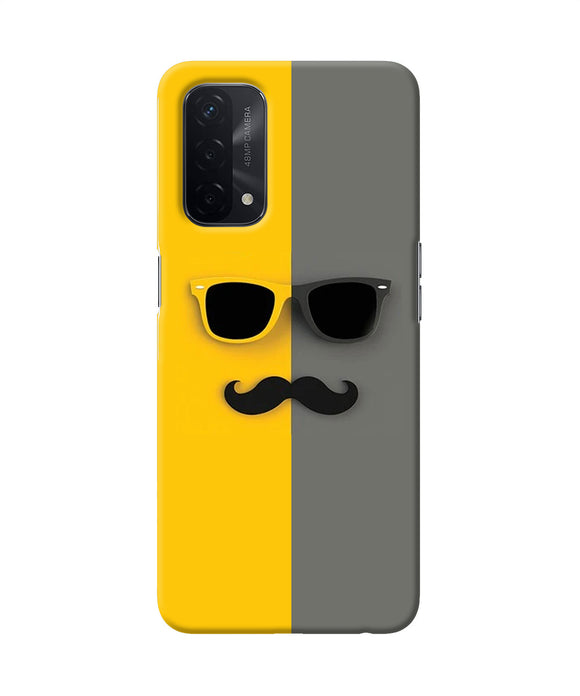 Mustache glass Oppo A74 5G Back Cover