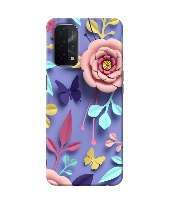 Flower canvas Oppo A74 5G Back Cover
