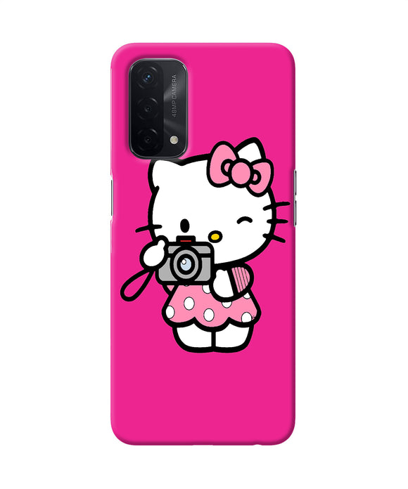Hello kitty cam pink Oppo A74 5G Back Cover