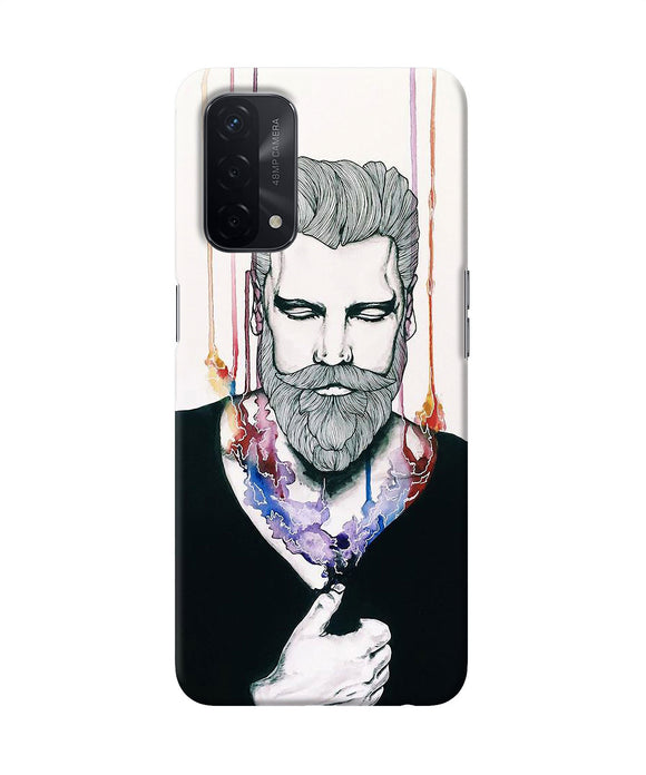 Beard man character Oppo A74 5G Back Cover