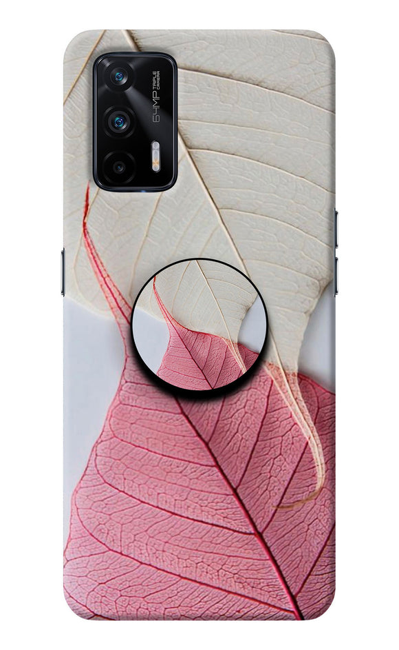 White Pink Leaf Realme X7 Max Pop Case