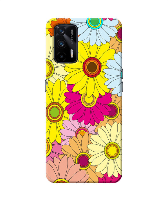 Abstract colorful flowers Realme X7 Max Back Cover