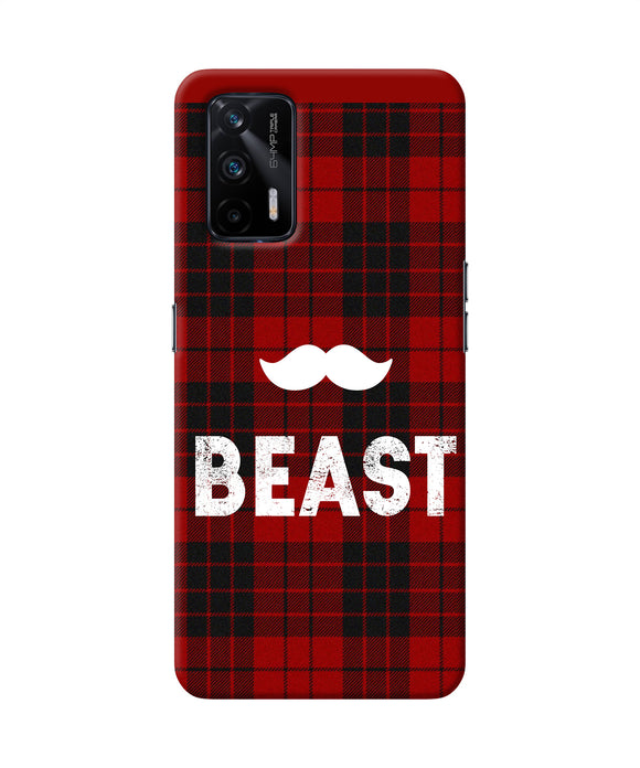 Beast red square Realme X7 Max Back Cover