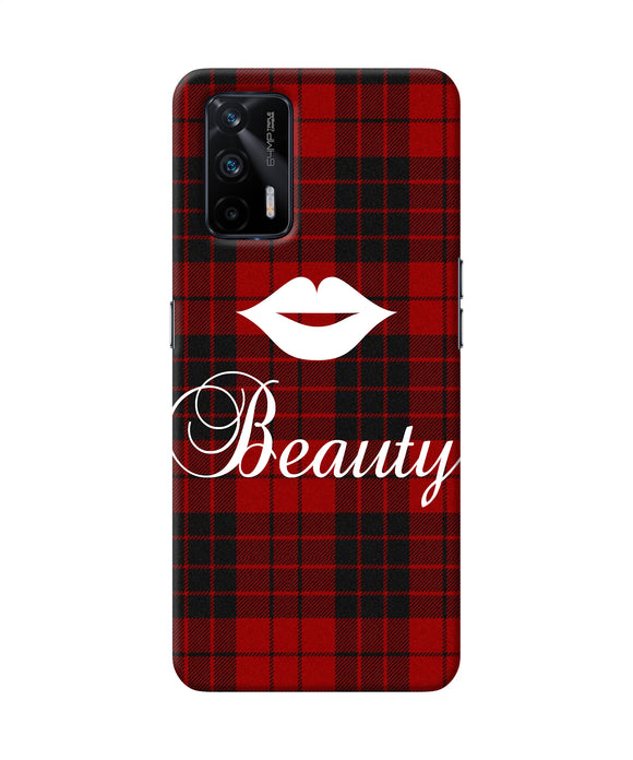 Beauty red square Realme X7 Max Back Cover