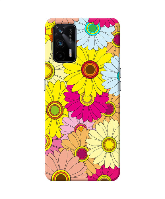 Abstract colorful flowers Realme X7 Max Back Cover