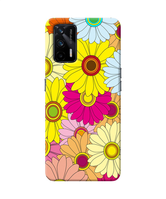 Abstract colorful flowers Realme X7 Max Back Cover