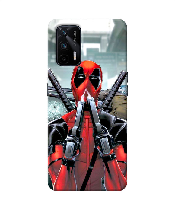 Deadpool with gun Realme X7 Max Back Cover