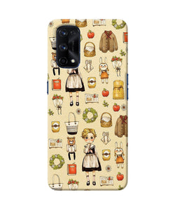 Canvas girl print Realme X7 Pro Back Cover