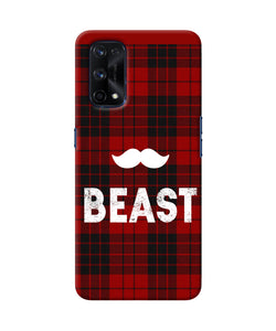 Beast red square Realme X7 Pro Back Cover