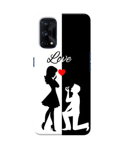 Love propose black and white Realme X7 Pro Back Cover