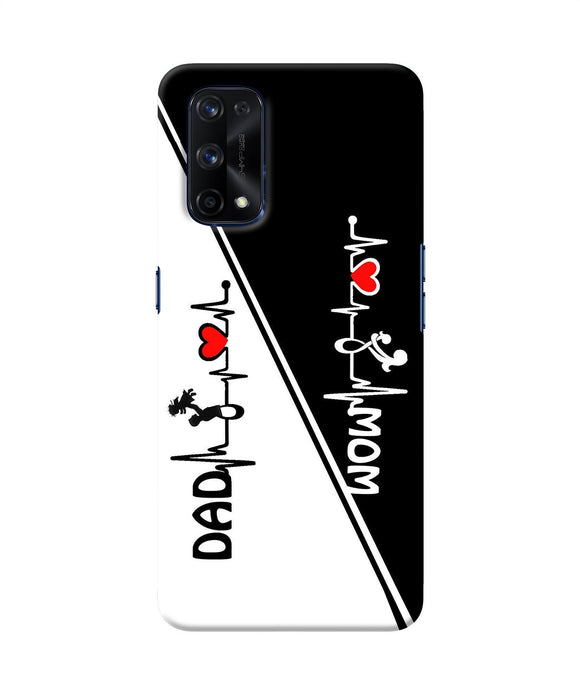 Mom dad heart line black and white Realme X7 Pro Back Cover