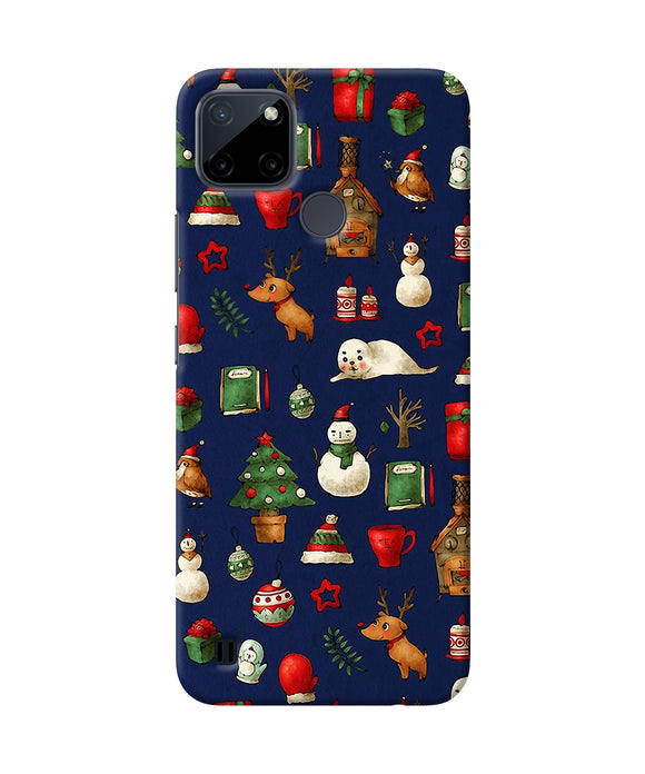 Canvas christmas print Realme C21Y/C25Y Back Cover
