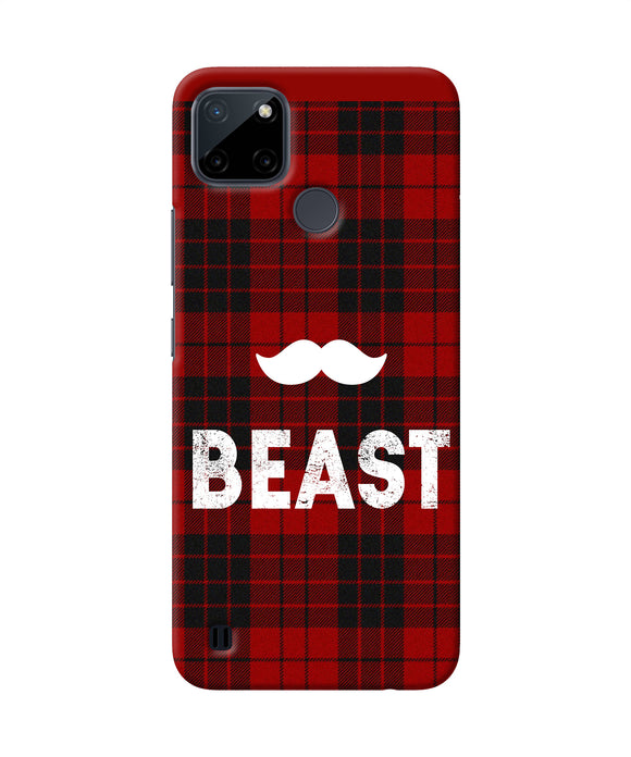 Beast red square Realme C21Y/C25Y Back Cover