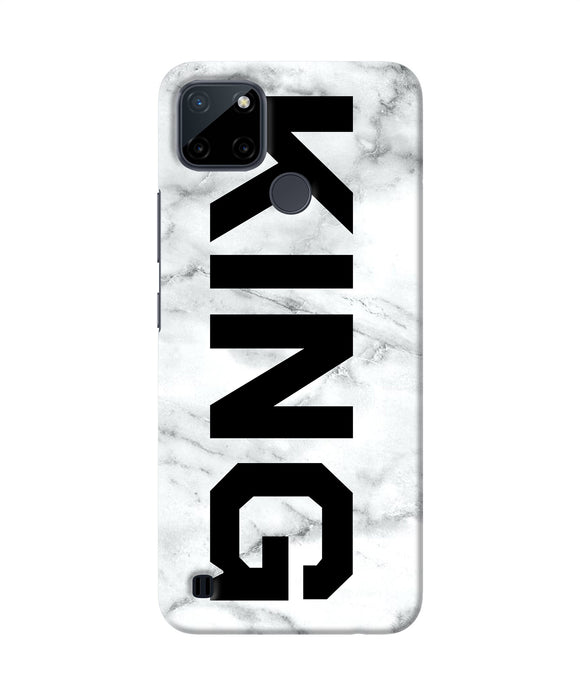 King marble text Realme C21Y/C25Y Back Cover