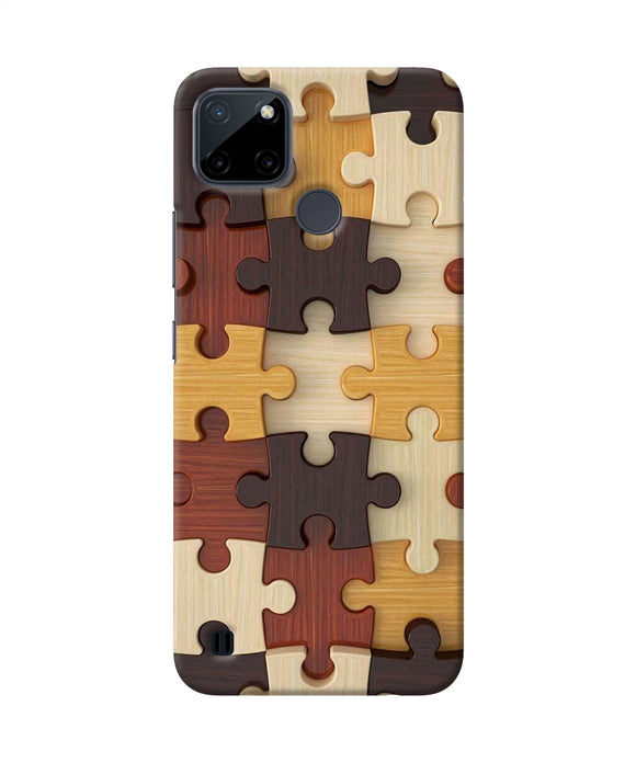Wooden puzzle Realme C21Y/C25Y Back Cover